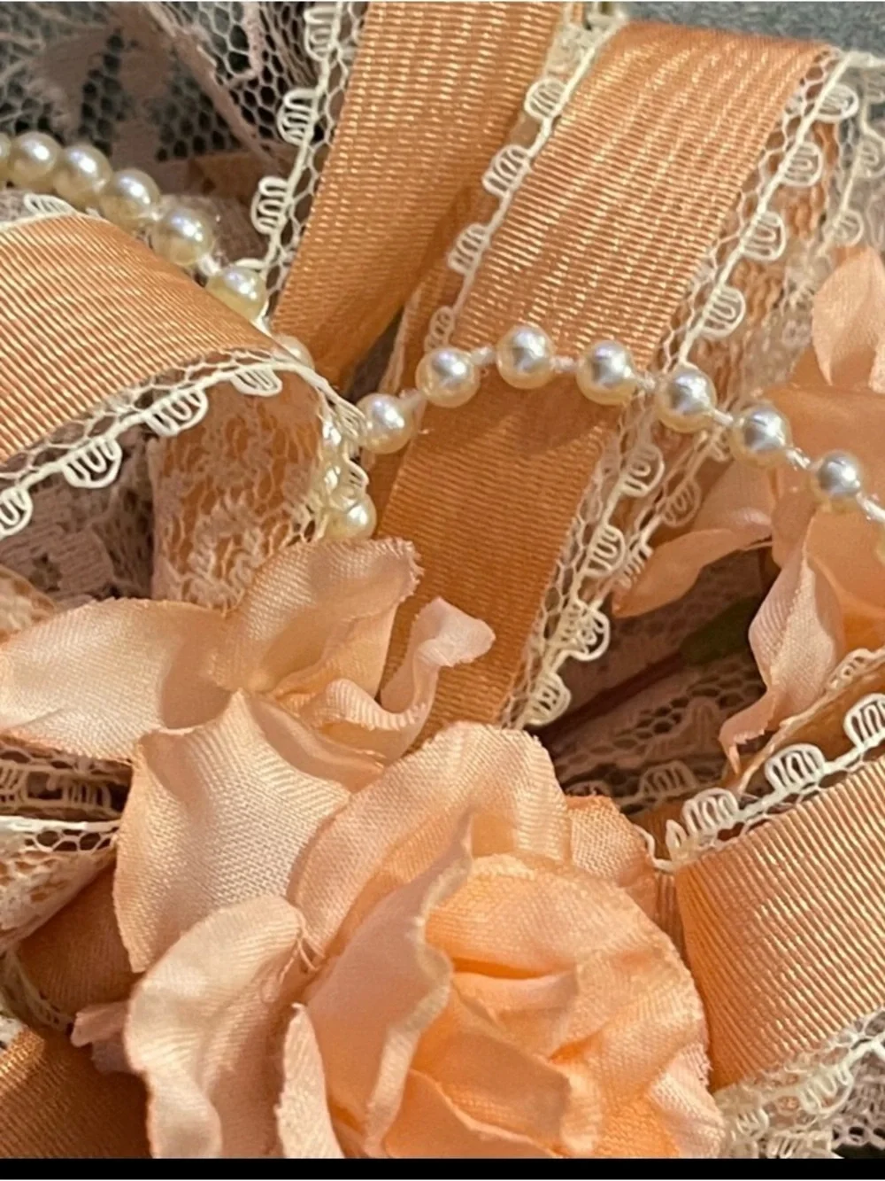 4 Shabby Chic Wall Decor, Star, Moon, Fan & Hat Handmade W/ Lace Pearls Ribbons